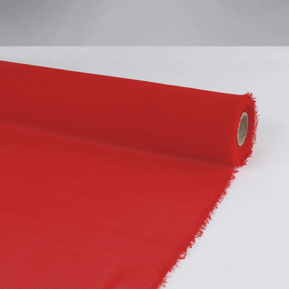 Stretch Silk Georgette - Crimson - Image 3