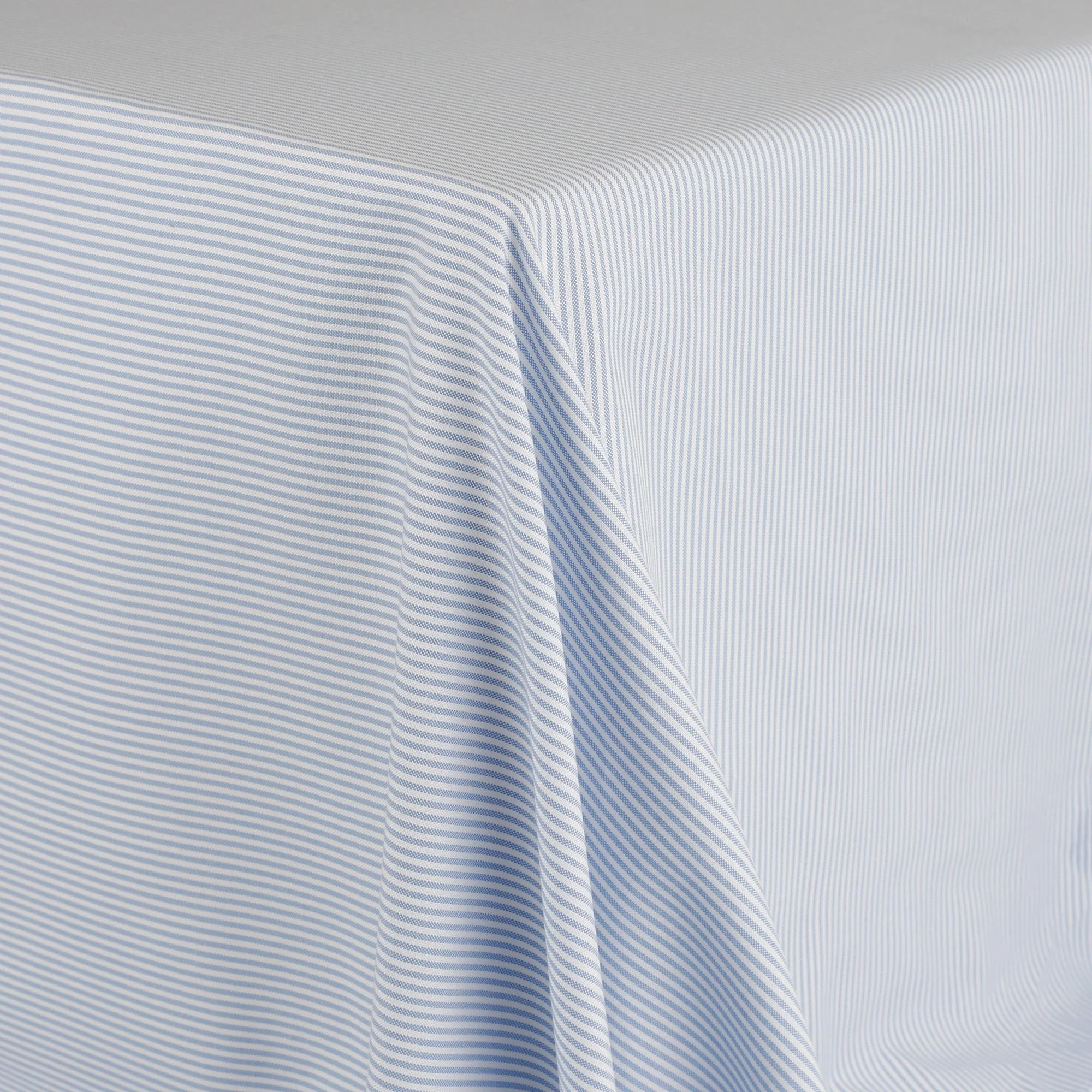Striped Oxford Cotton Shirting - Blue - Image 2