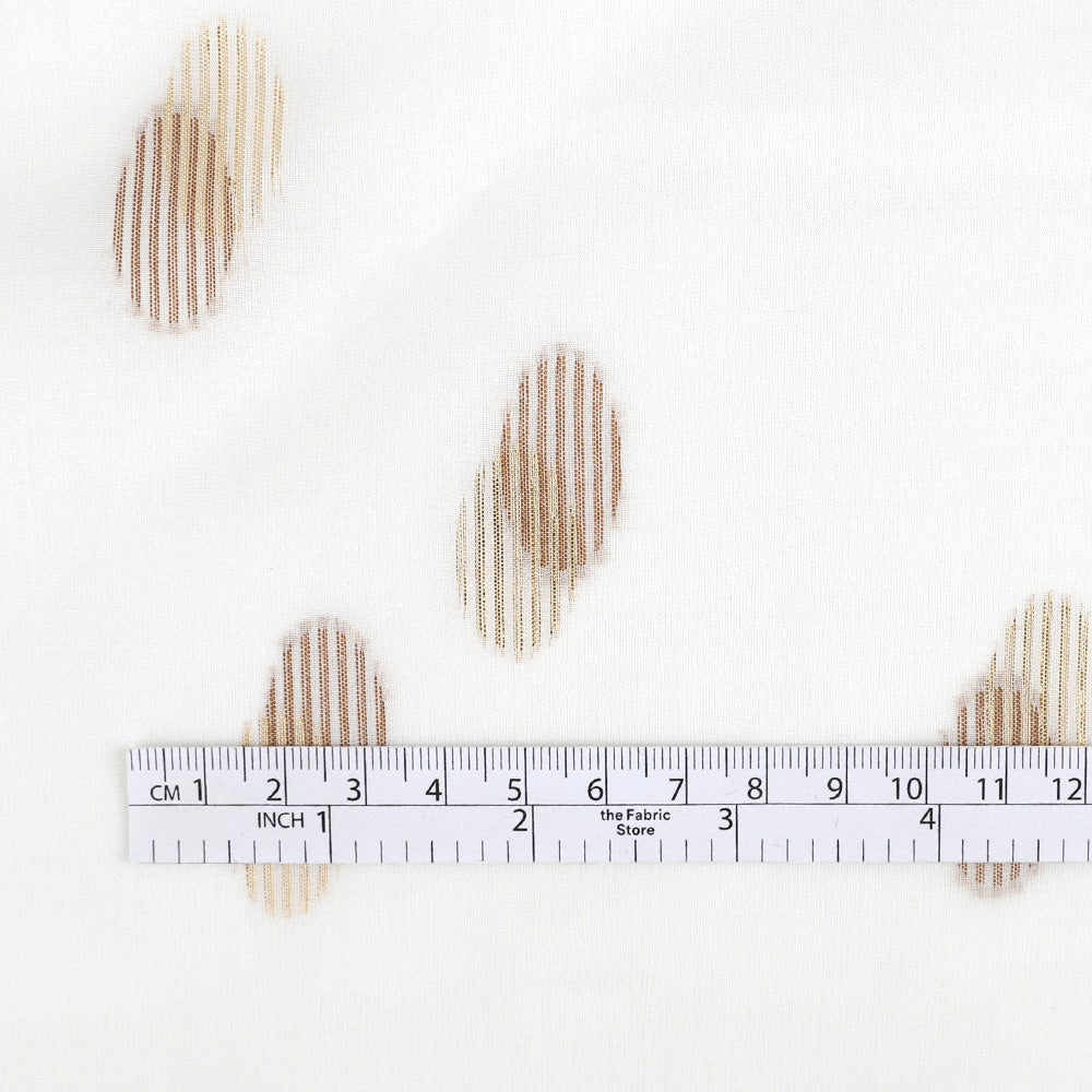 Striped Shadow Dot Silk/Poly - Gold - Image 4