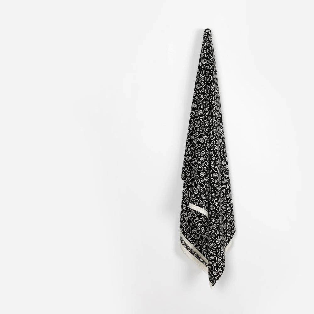 Swirl Viscose Crepe - Black - Image 2