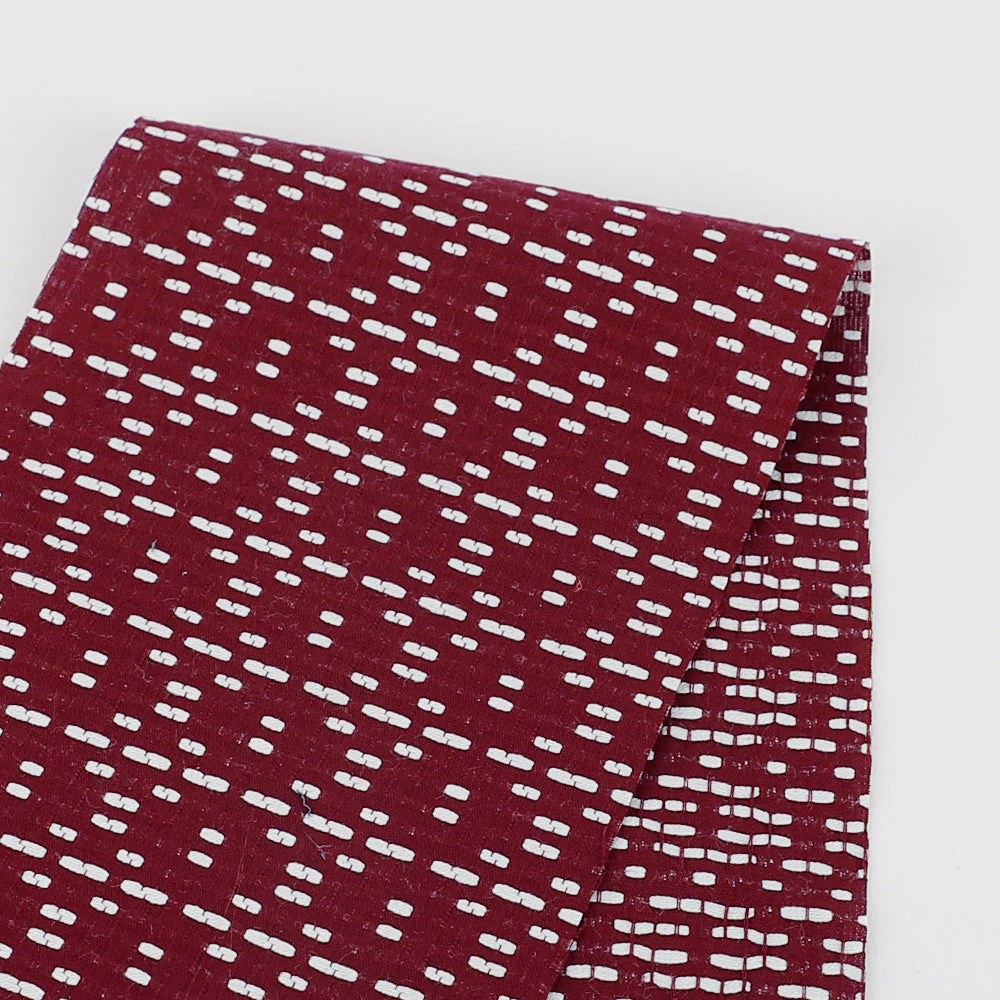Woven Cotton Suiting - Maroon
