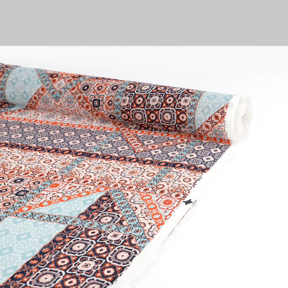 Tile Patchwork Poly Yoryu - Blue/Pink - Image 3
