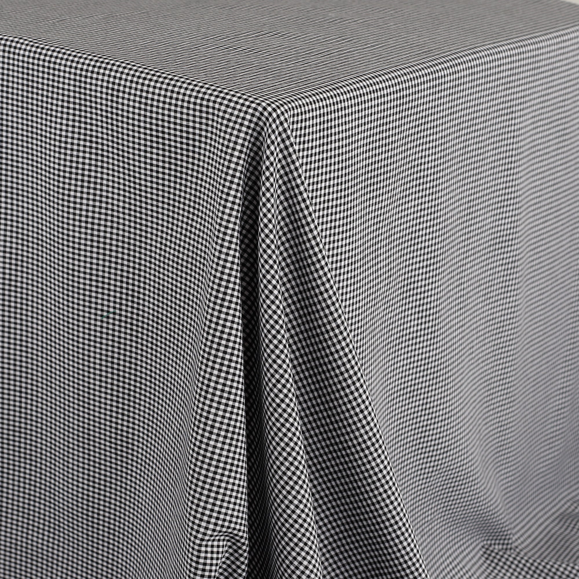 Tiny Gingham Cotton Shirting - Black - Image 2