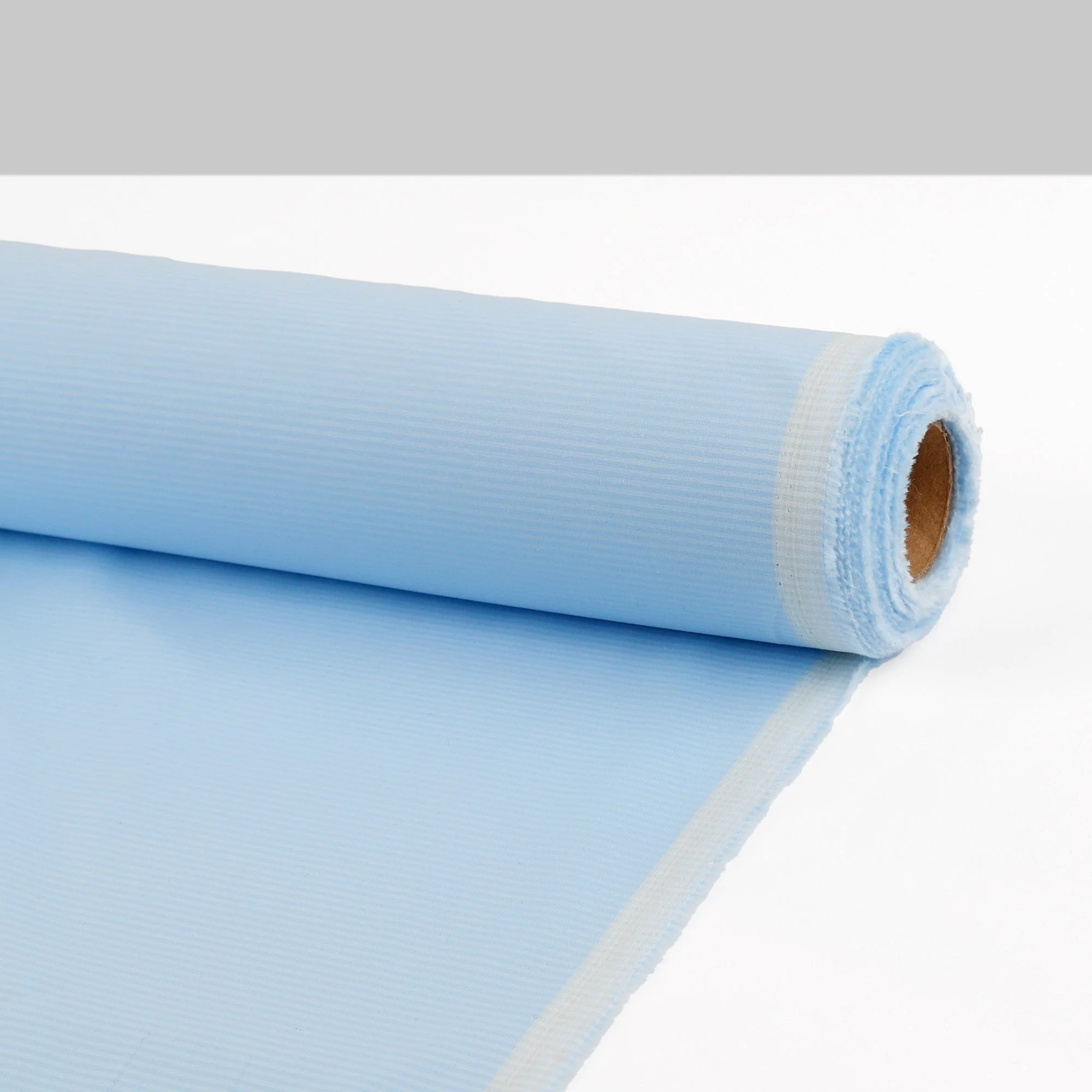 Tonal Weft Stripe Stretch Cotton - Sky - Image 3