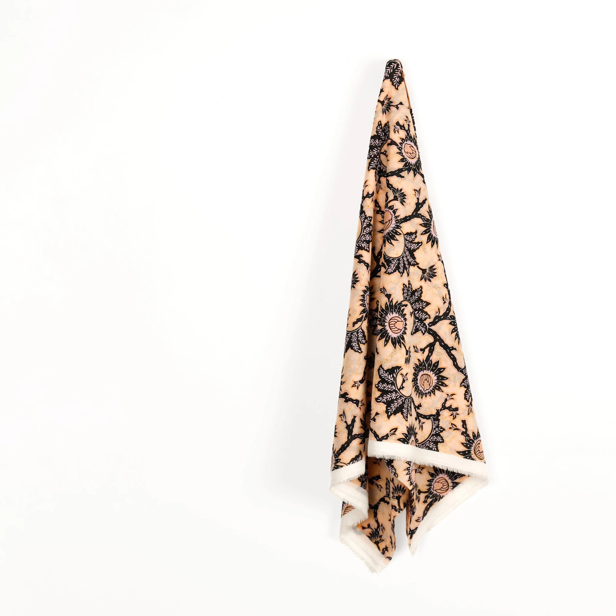 Tropical Passionflower Cotton Voile - Peach Puff - Image 2