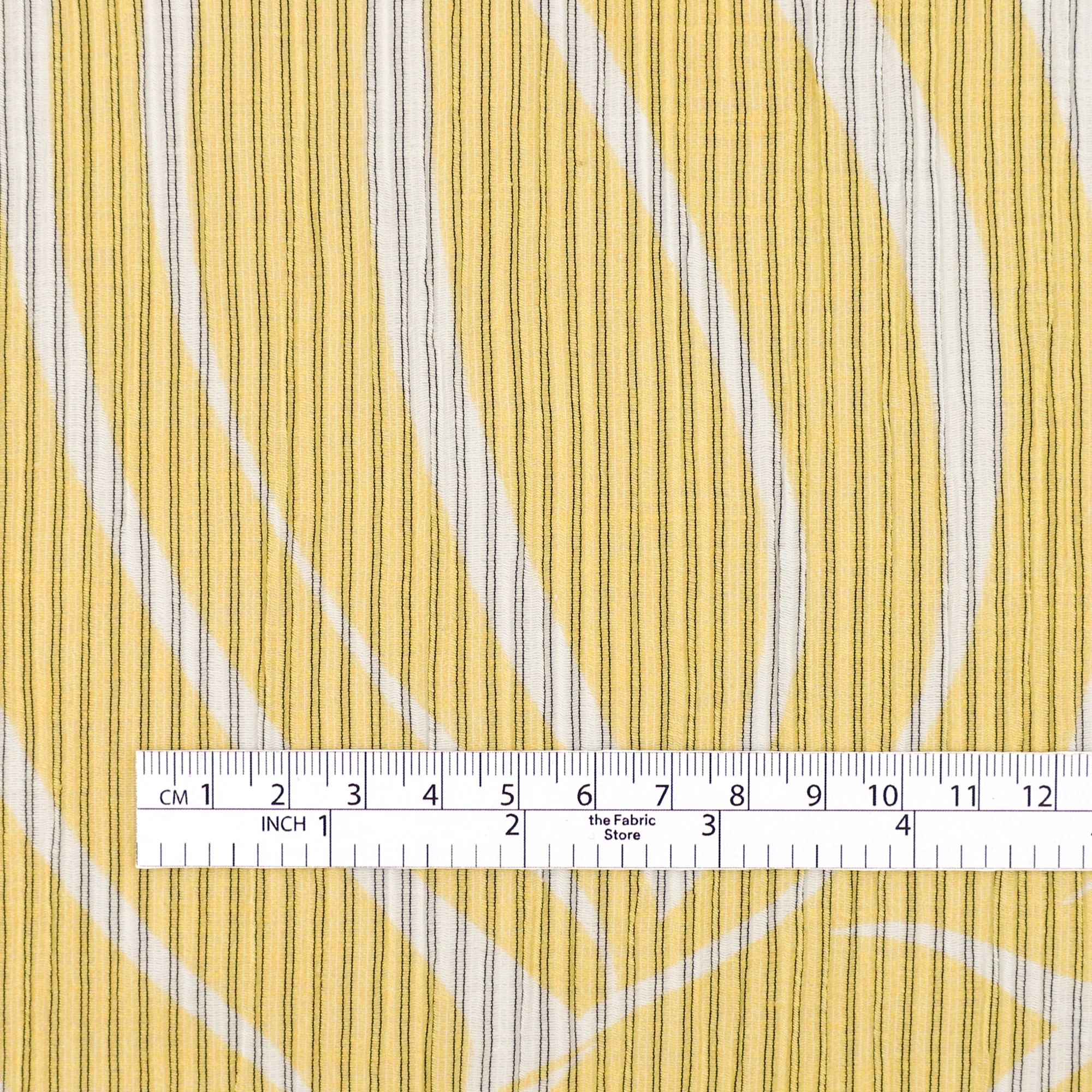 Twin Stripe Soft Floral Cotton/Poly - Lemon Drop - Image 4