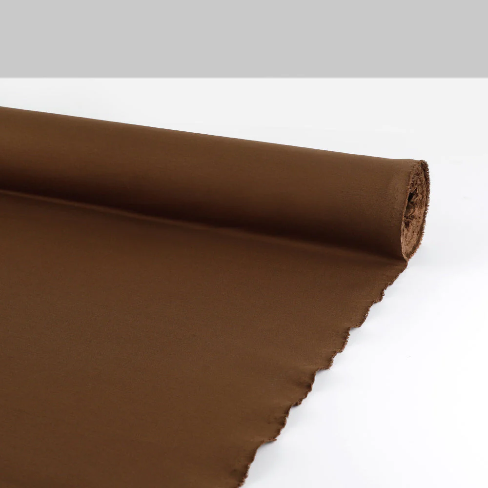 Viscose/Nylon Ponte Knit - Milk Chocolate - Image 3
