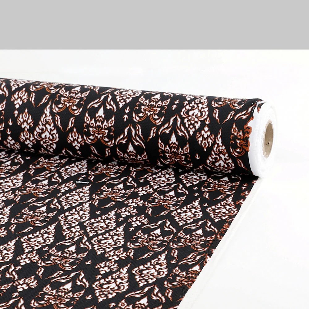 Wallpaper Stretch Cotton Suiting - Black - Image 3