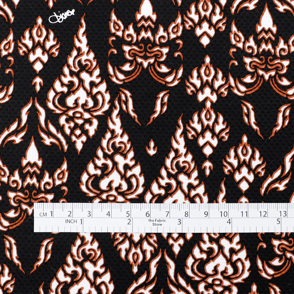 Wallpaper Stretch Cotton Suiting - Black - Image 4