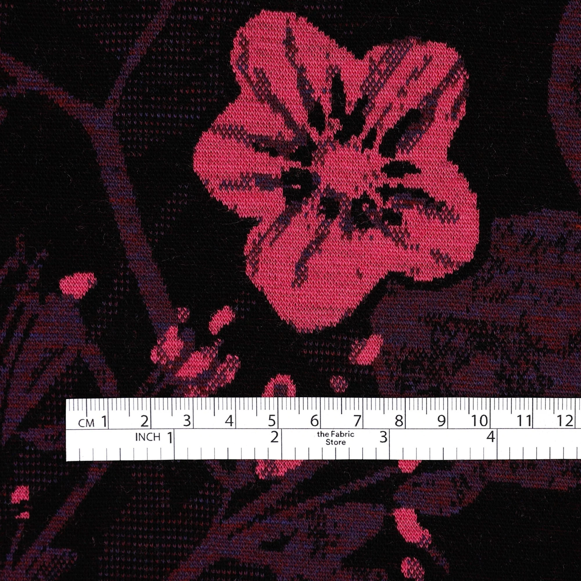 Woodland Flowers Merino Jacquard - Berries - Image 4