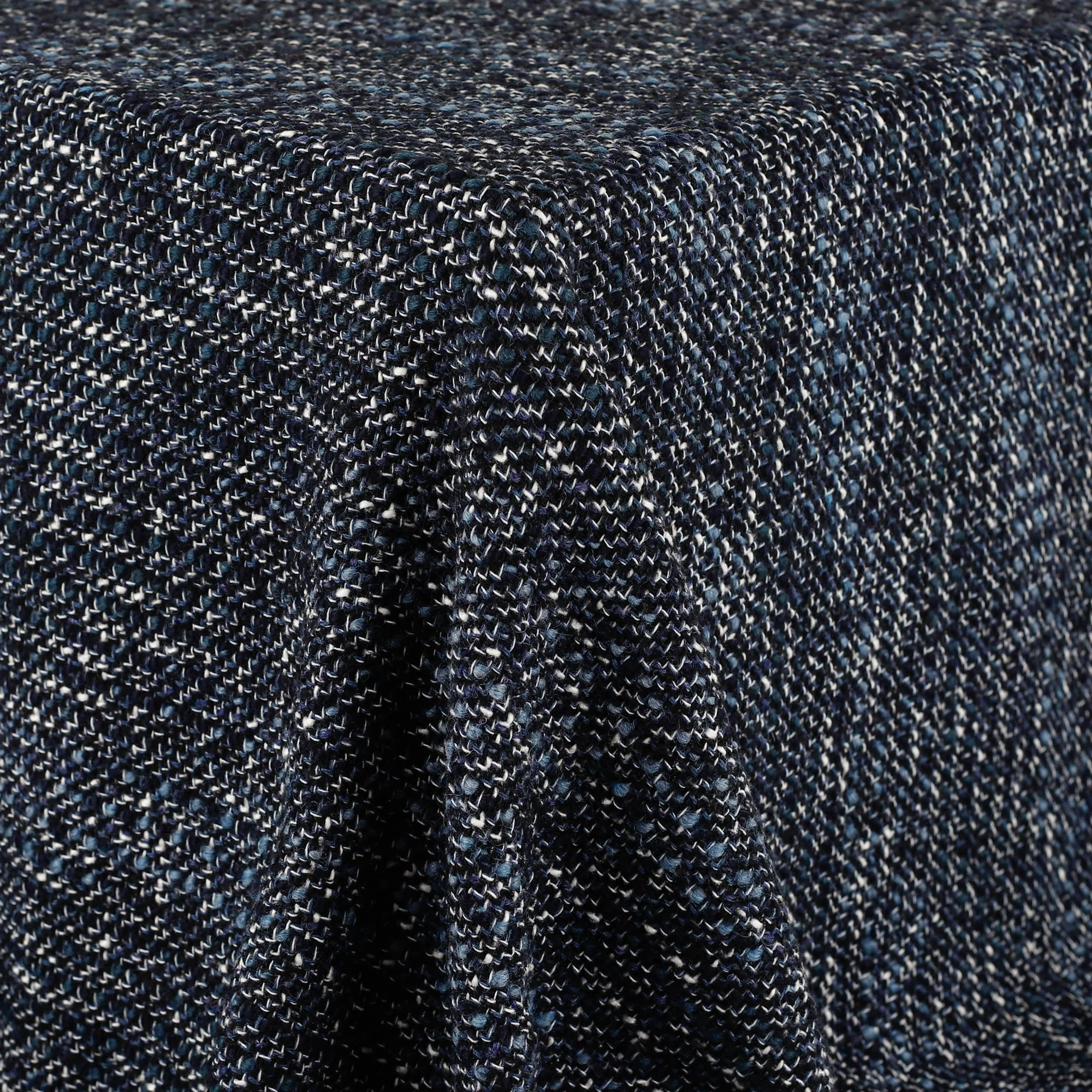 Wool Blend Basketweave Tweed - Night Sky - Image 2