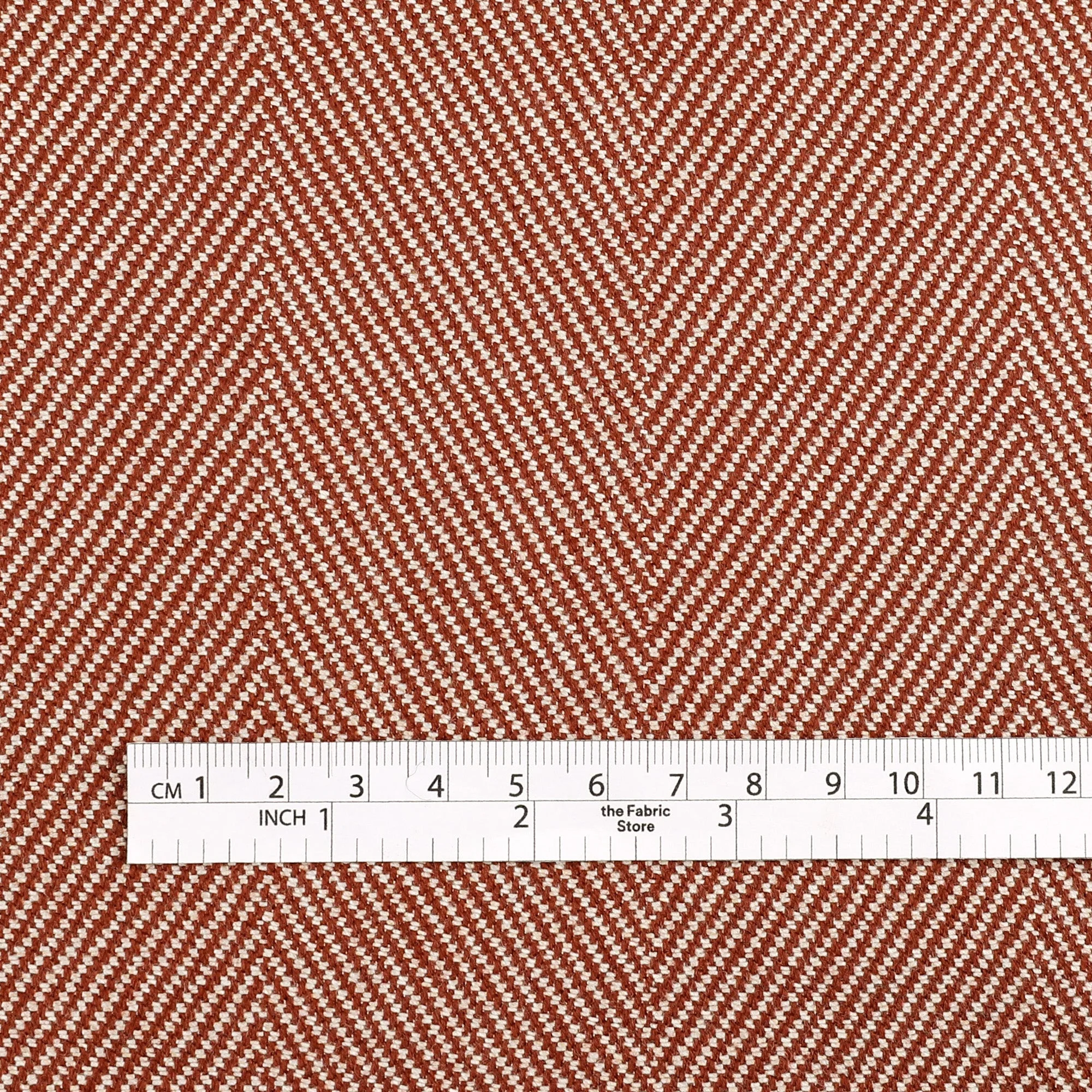 Wool Blend Herringbone Suiting - Sumac - Image 3