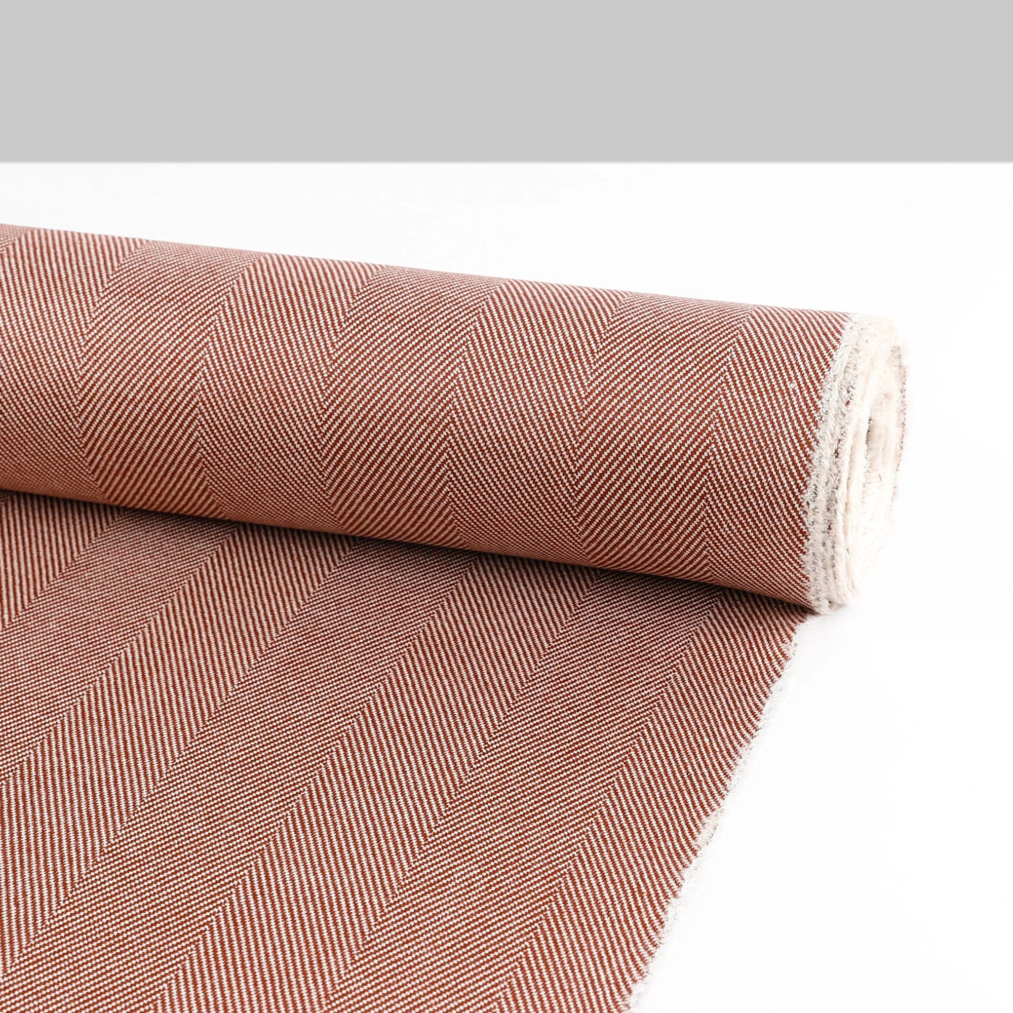 Wool Blend Herringbone Suiting - Sumac - Image 4