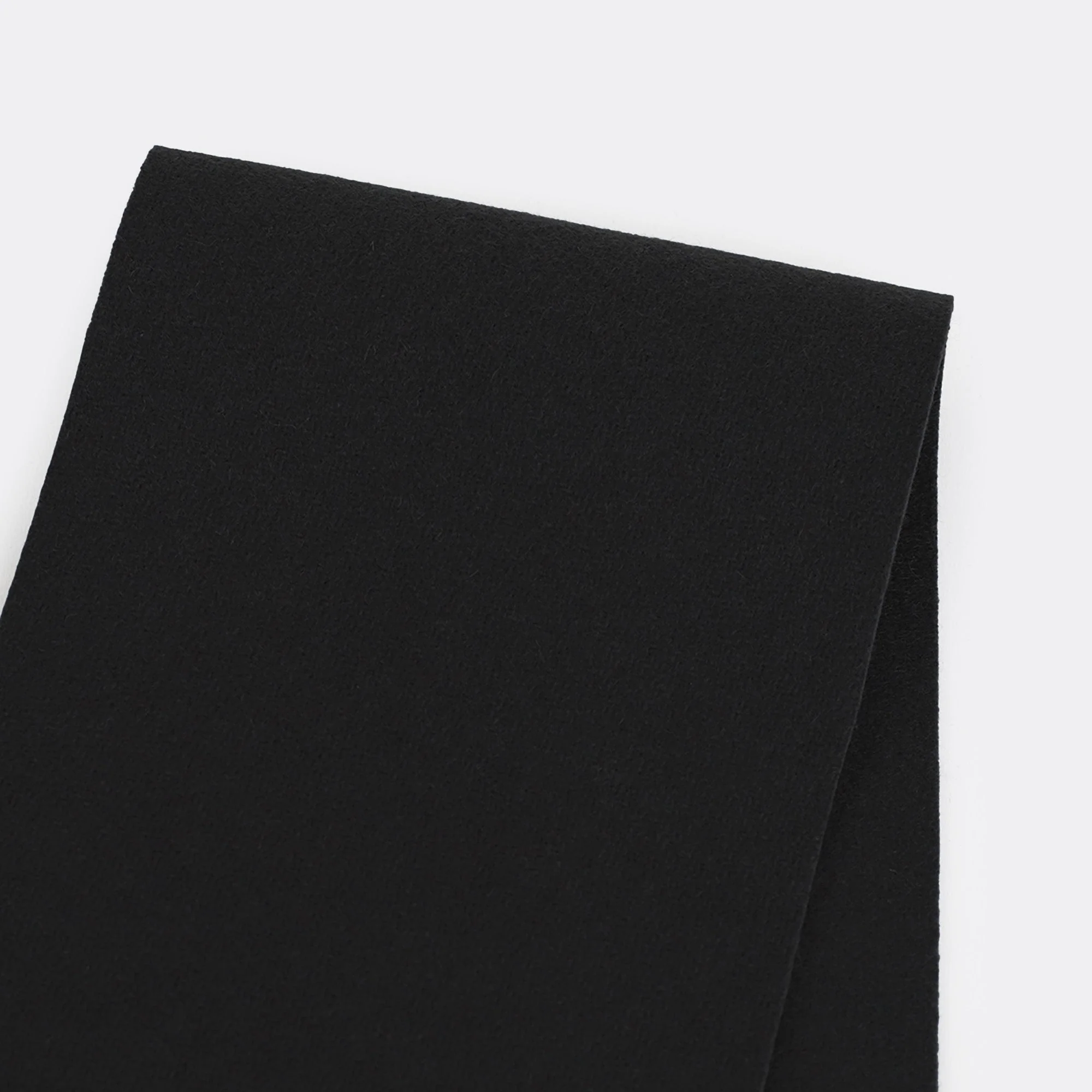 Wool Melton Coating - Black