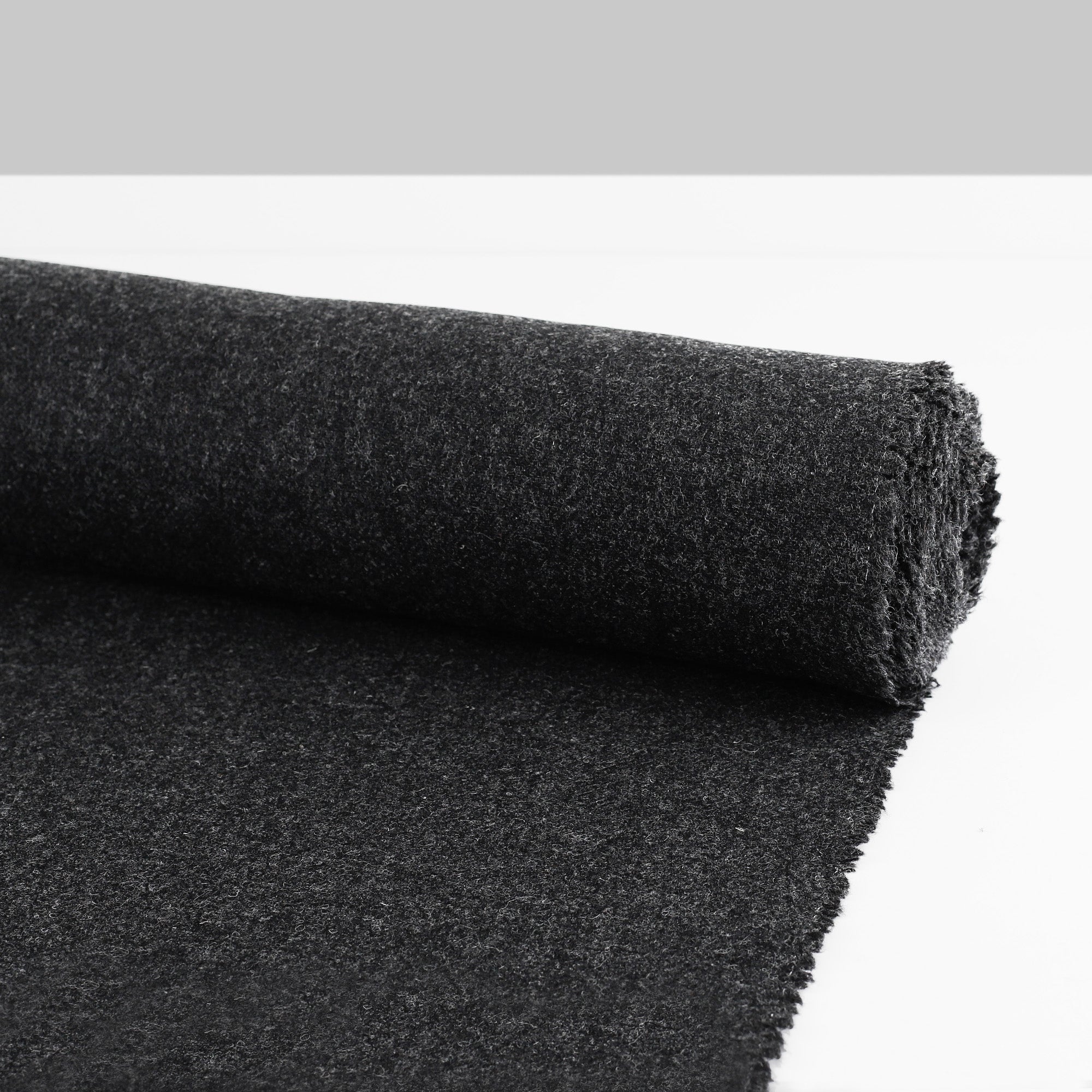 Woolly Twill Coating - Coal - Image 3