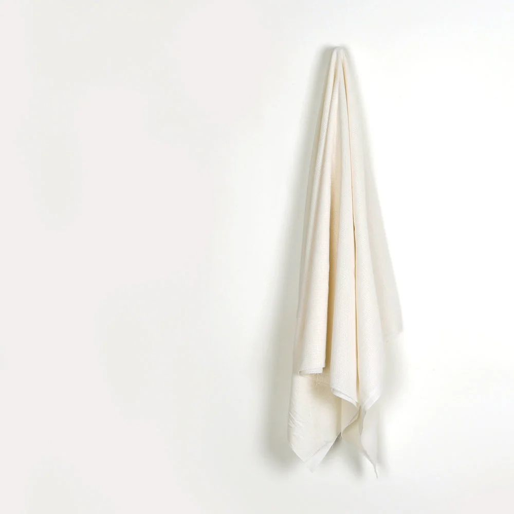 Woven Cotton Mesh - Ivory - Image 2