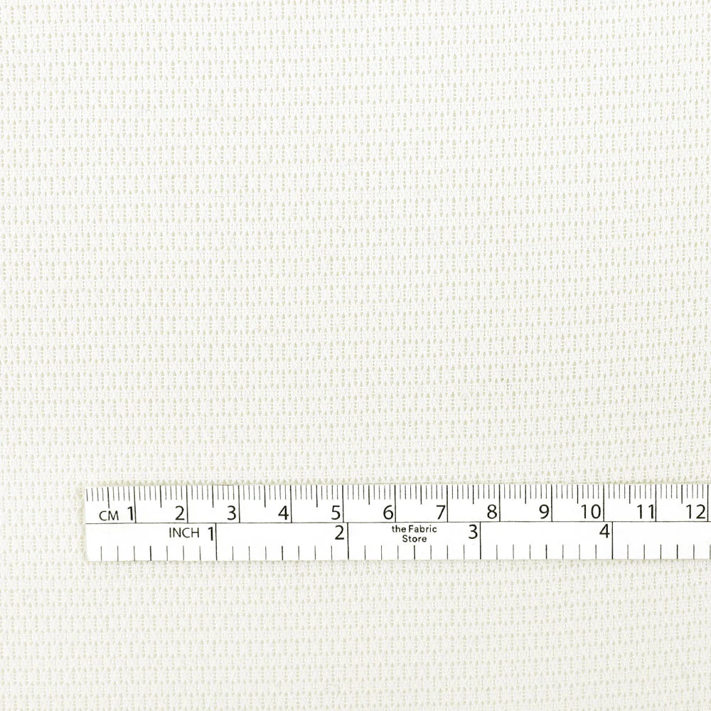 Woven Cotton Mesh - Ivory - Image 4