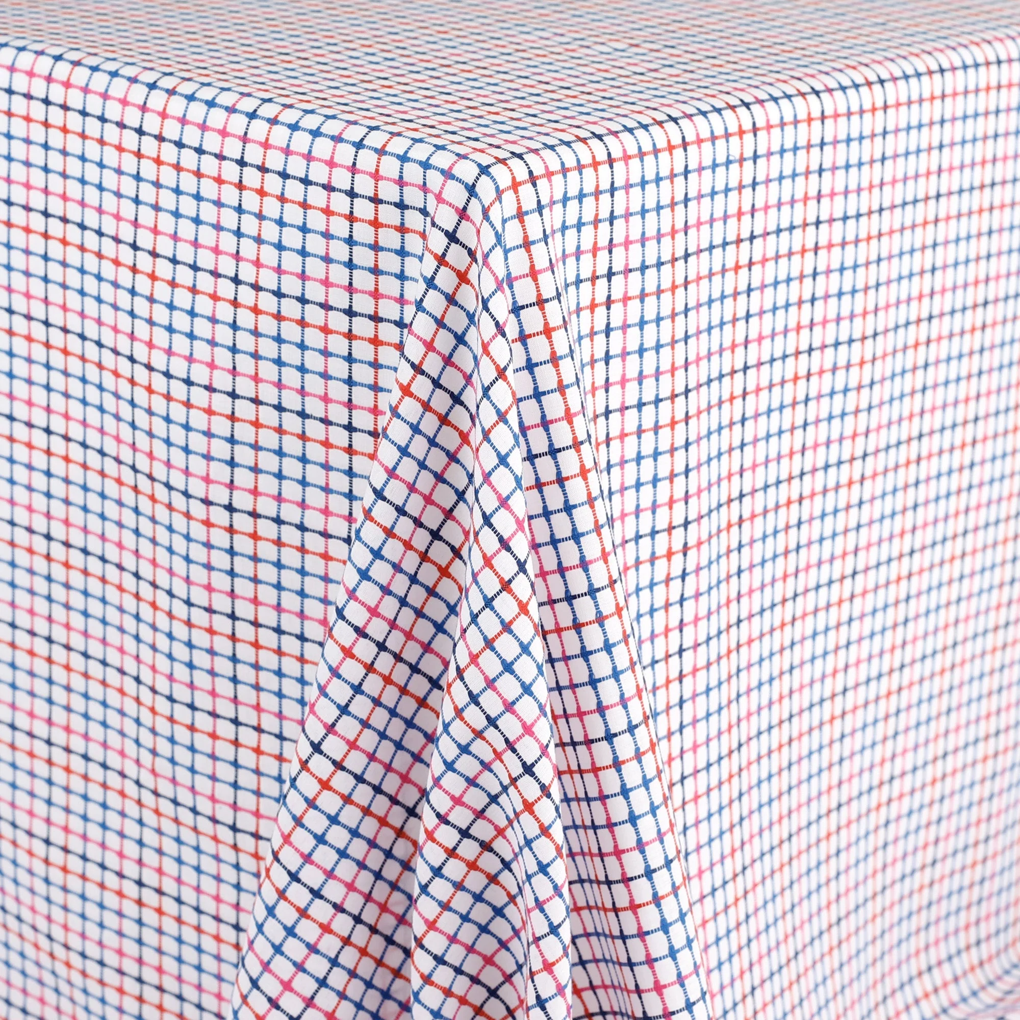Woven Grid Cotton - Blue Raspberry - Image 2