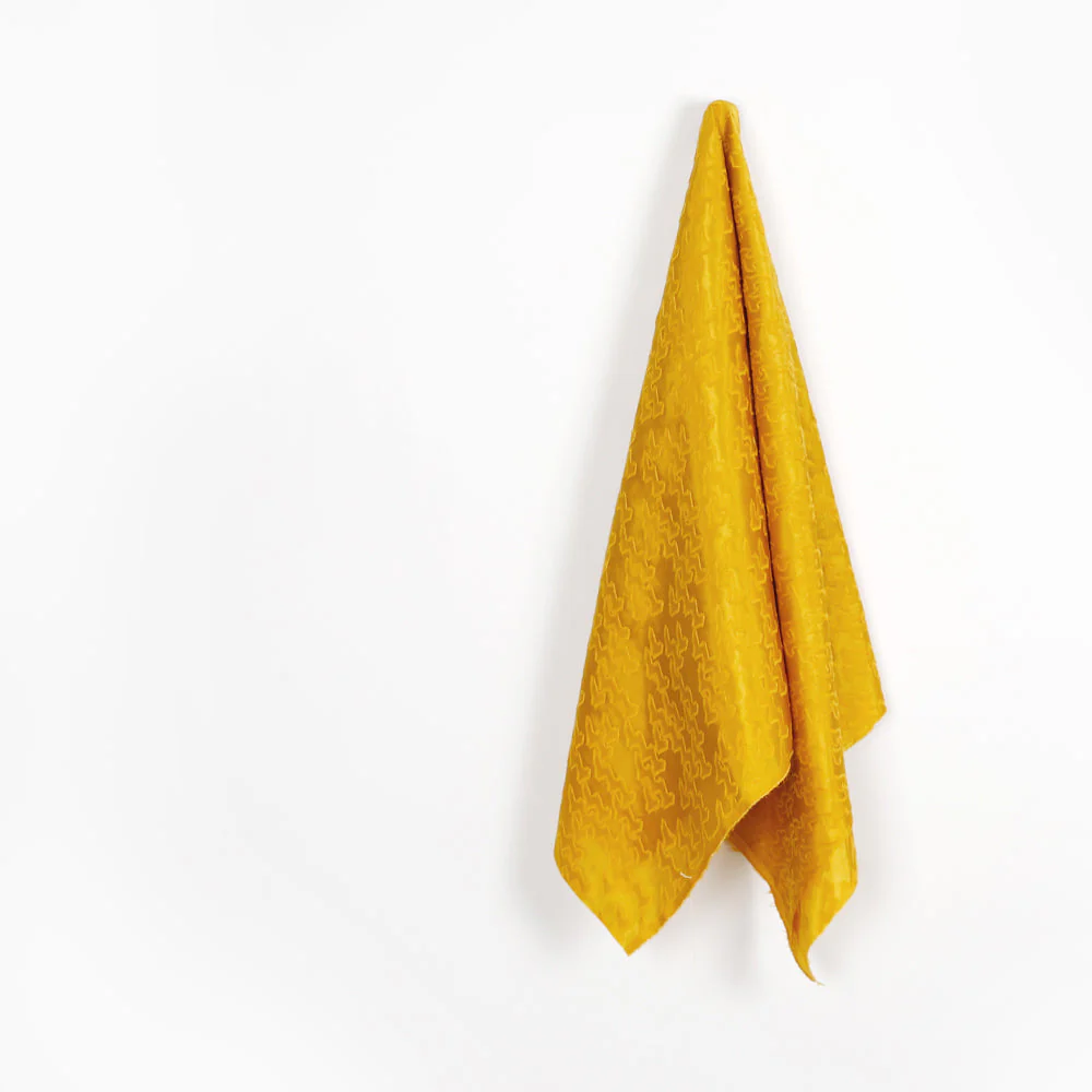 Zig-Zag Devoré Cotton/Silk - Canary - Image 2
