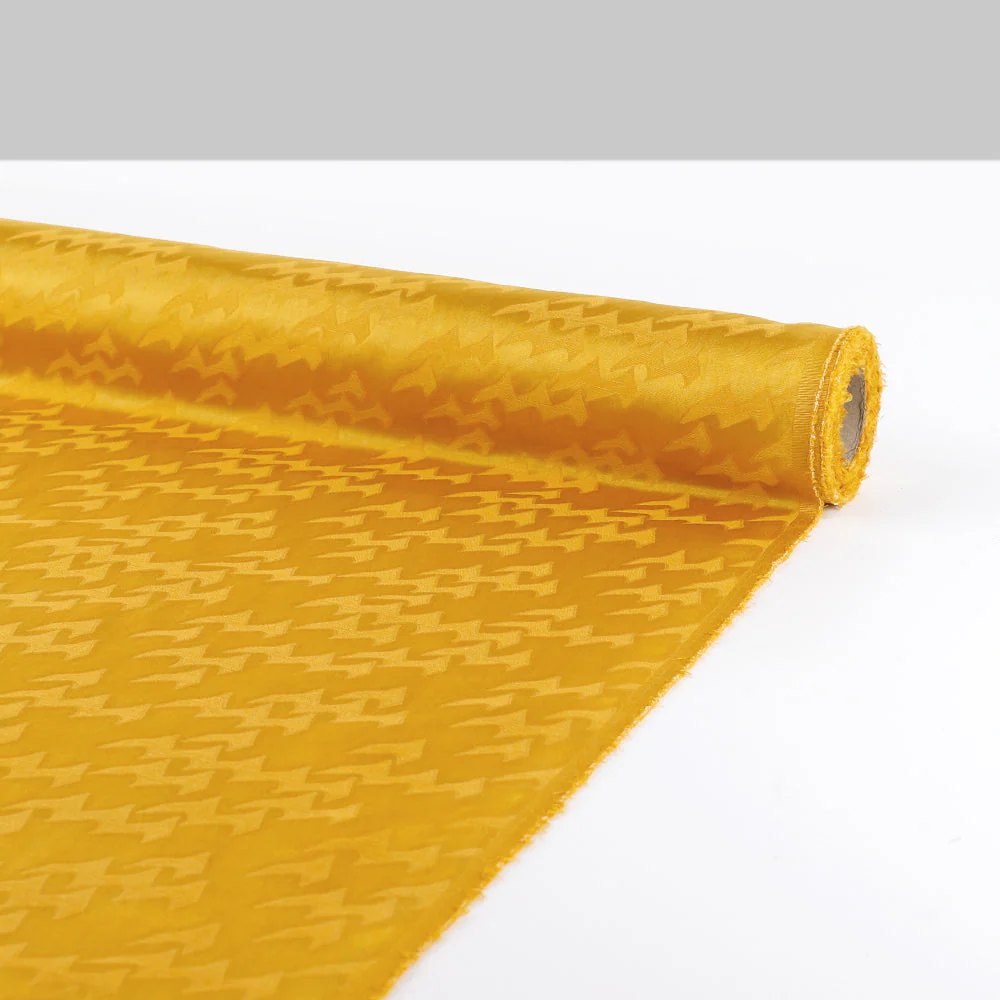 Zig-Zag Devoré Cotton/Silk - Canary - Image 3